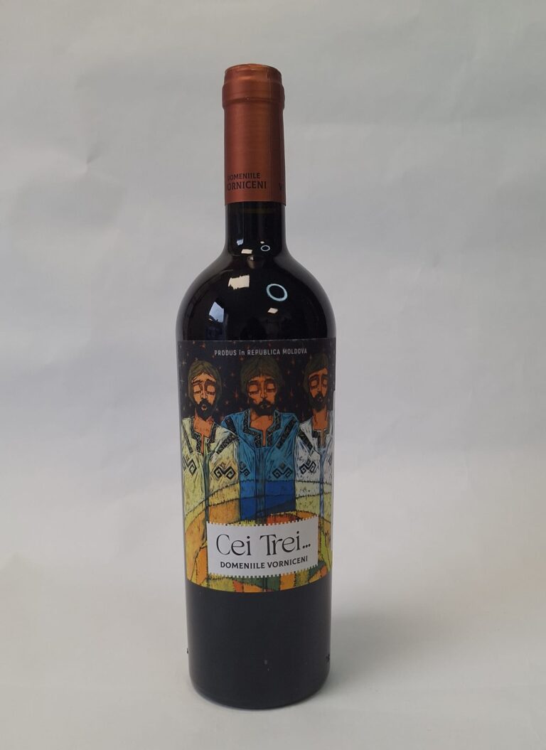 a bottle of red wine cei trei