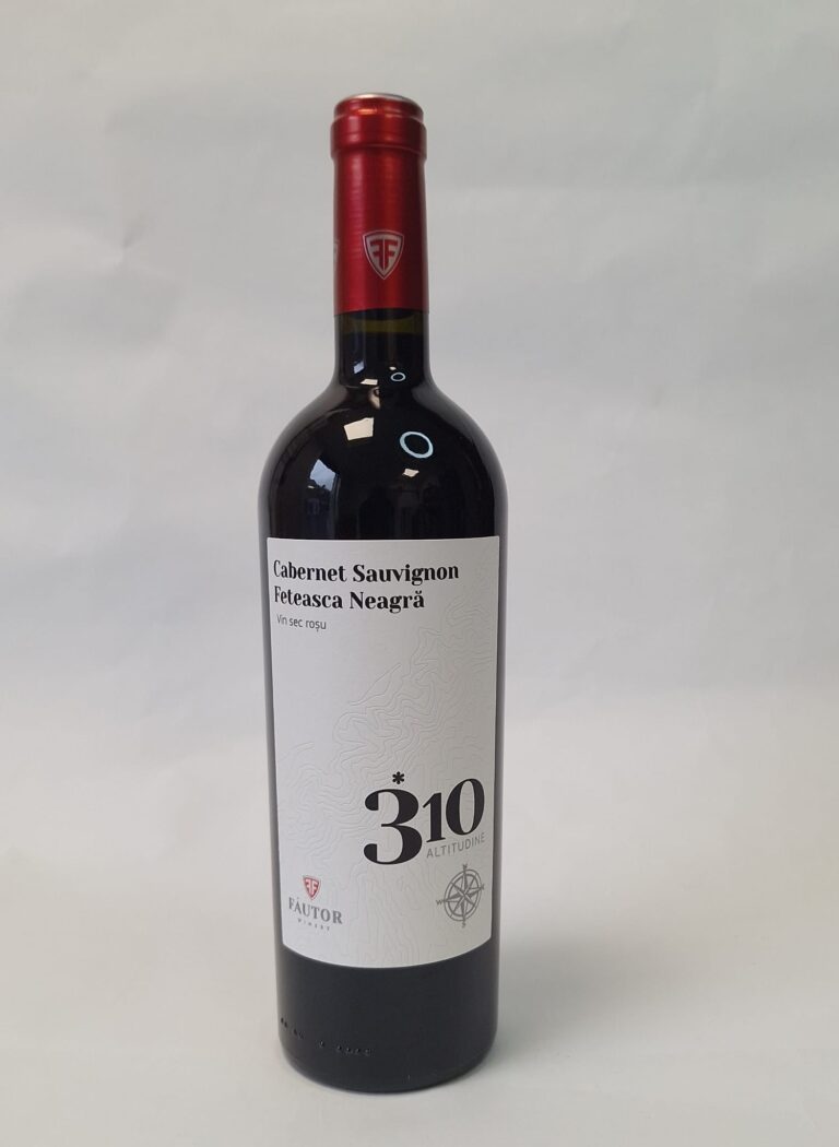 a bottle of red wine feteasca neagra and cabernet sauvignon